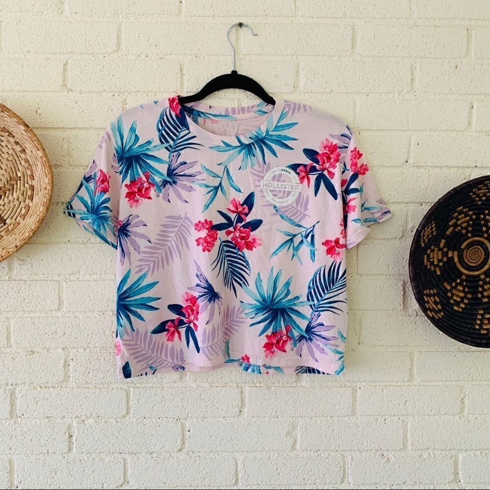 Hollister Cropped Graphic Tee 